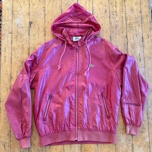 Vintage Red Lacoste Rain Jacket